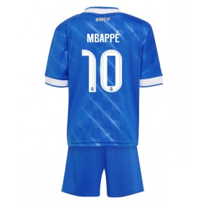 Lacne Dětský Futbalové dres Real Madrid Kylian Mbappe #10 2025-26 Krátky Rukáv - Tretina (+ trenírky)